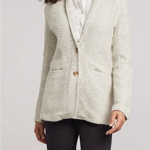 Faherty Women’s Pomona Soft Knitted Cream Blazer Sweater
